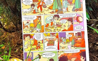 Divoká dvojka, komiks Kláry Smolíkové a Ester Kuchynkové na zadní straně časopisu Ahoj divočino