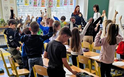 Klára Smolíková v ZŠ Kbely