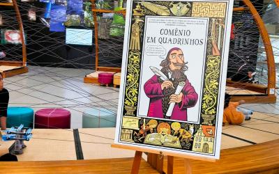 Komenský v komiksu v saopaulské knihovně Biblioteca Parque Villa-Lobos