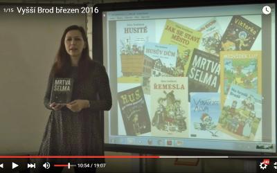 Klára Smolíková v březnovém videozpravodaji města Vyšší Brod