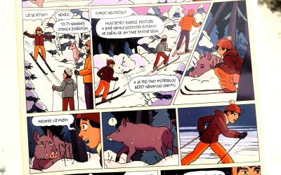 Divoká dvojka, komiks Kláry Smolíkové a Ester Kuchynkové na zadní straně časopisu Ahoj divočino