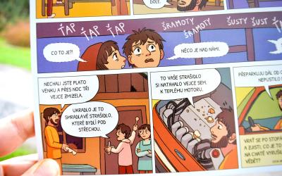 Divoká dvojka, komiks Kláry Smolíkové a Ester Kuchynkové na zadní straně časopisu Ahoj divočino