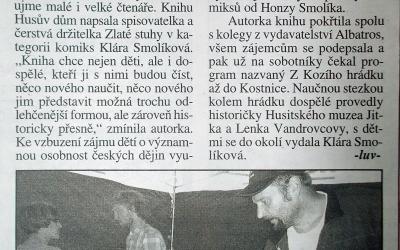 Sobotníci pokřtili novou knihu Husův dům