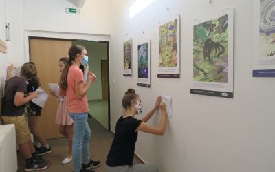 Výstava z knihy Začarovaný Hvozd v Městské knihovně Kyjov