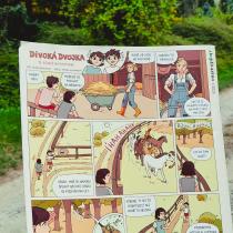 Divoká dvojka, komiks Kláry Smolíkové a Ester Kuchynkové na zadní straně časopisu Ahoj divočino