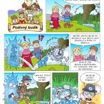 Na hradě Bradě - příběh Podivný budík - 1. strana