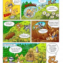 Ukázkový komiks z knihy Medvídek Lup a jeho kamarádi 2. část