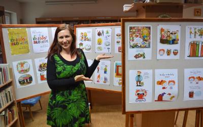 Klára Smolíková v Obecní knihovně Lipová-lázně