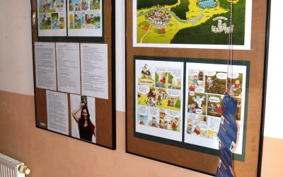 Výstava z komiksové knihy Na hradě Bradě v vrdské knihovně