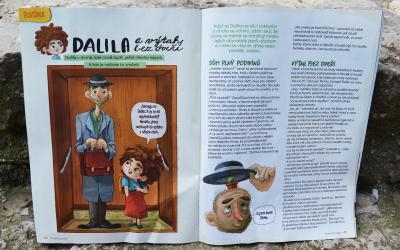 Dalila a výtah bez dveří. Píše Klára Smolíková. Kreslí Gabriela Plačková.