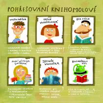 Ilustrace Báry Buchalové z knihy Kláry Smolíkové Knihožrouti: Kam zmizela školní knihovna?